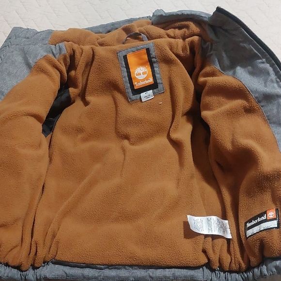 Timberland Gray Puffer Jacket with Hood - Picture 5 of 10